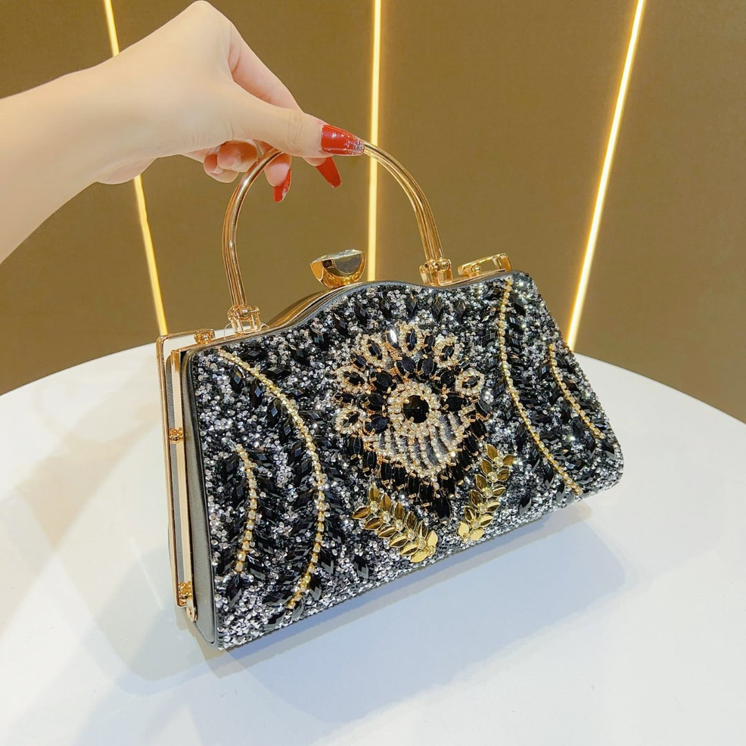 Crystal-Embellished Evening Handbag