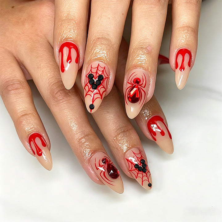 Artificial nail set with Halloween motif and intricate decorations Kalsten
