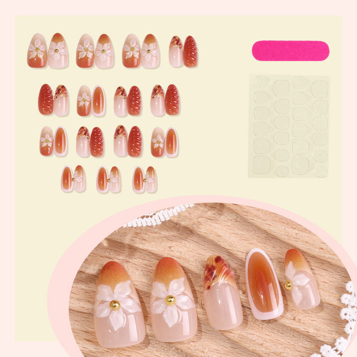 Artistic Floral-Inspired Press-On Nail Set Kalsten