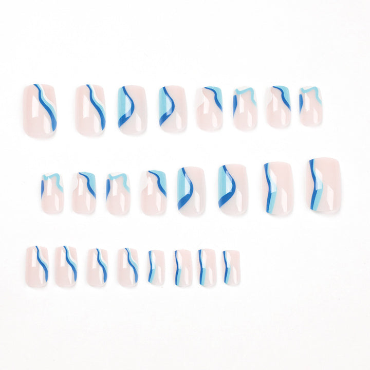 Artful Nail Art with Modern Wave Design Kalsten