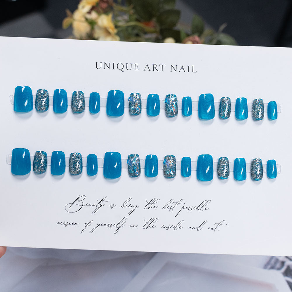 Glamorous Glittered Press-On Nails