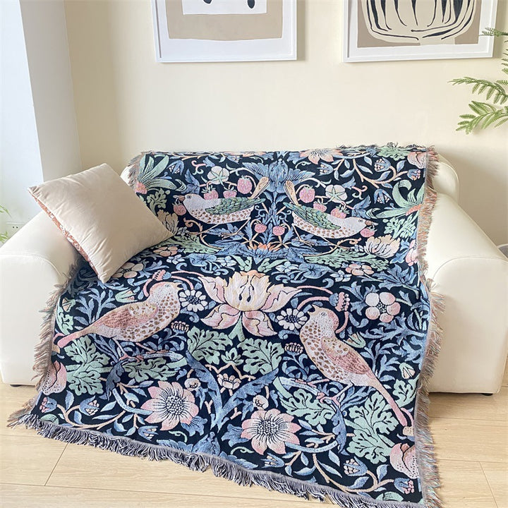 Artistic Handwoven Throw Blanket