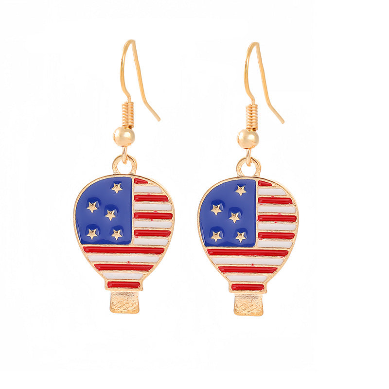 Women nan enamel horseshoe earrings with star motif and fishhook closure Kalsten