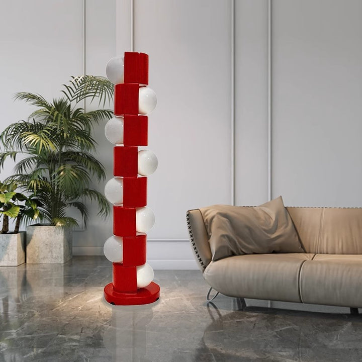 Sculptural Floor Lamp with Elegant Globe Design
