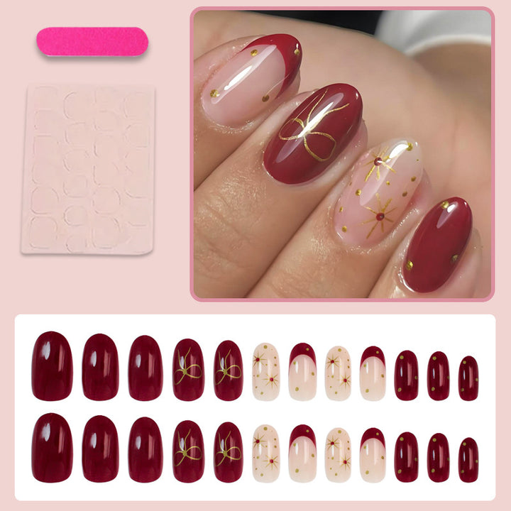 Nail set with luxurious embellishments and modern designs Kalsten