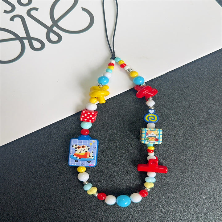 Colorful Themed Beaded Keychain Kalsten