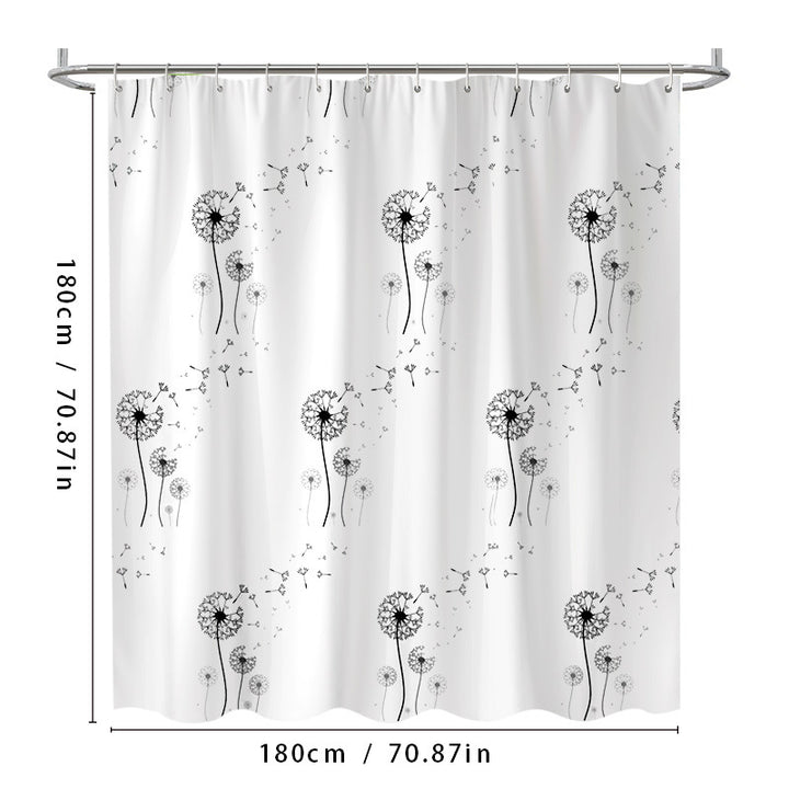 Dandelion Print Shower Curtain Kalsten