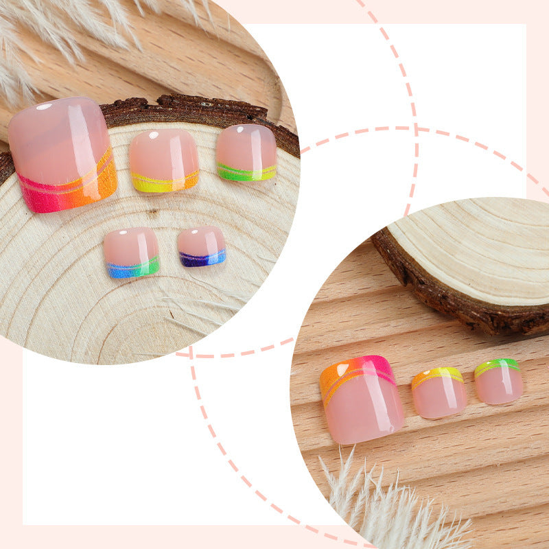 Acrylic nail set with colorful designs and high-quality workmanship Kalsten