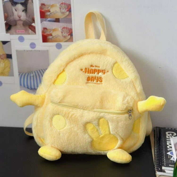 Plush backpack with cheerful design Kalsten