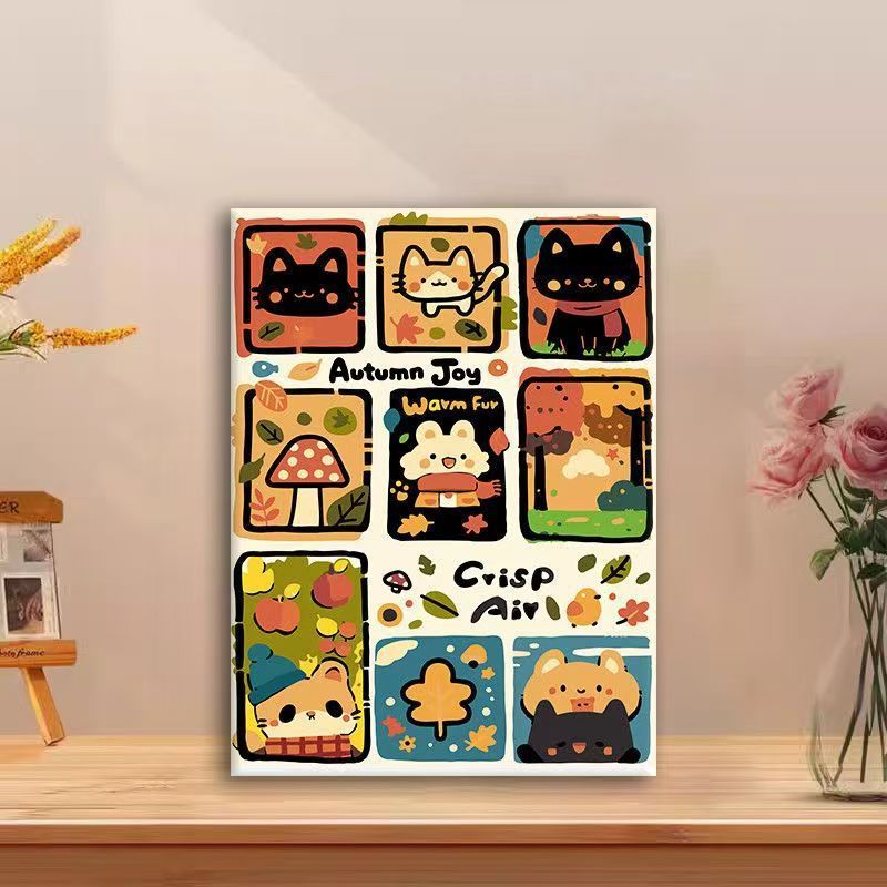 Playful Cat Comic Canvas Art Kalsten