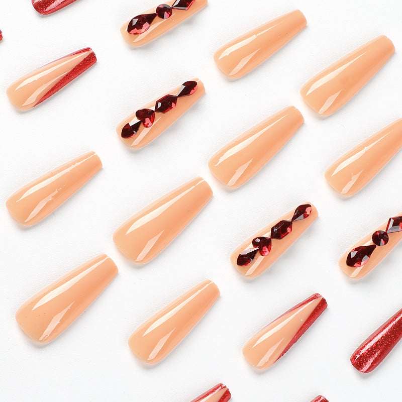 Artfully designed nail extensions with sparkling accents Kalsten