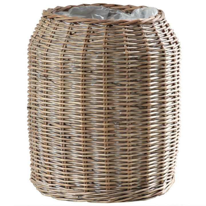 Stylish laundry basket made of braided natural material Kalsten