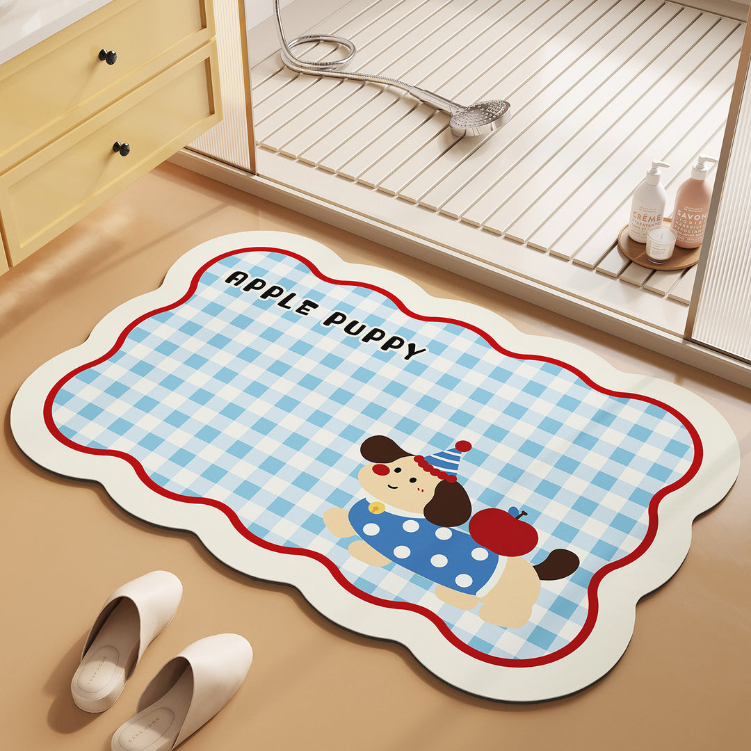 Cute Animal-Themed Plush Bath Mat