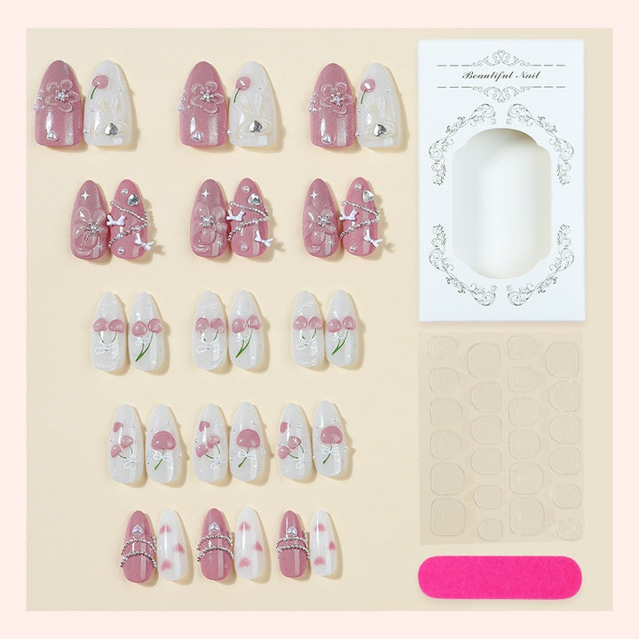 Nail art set with creative flower and glitter elements Kalsten