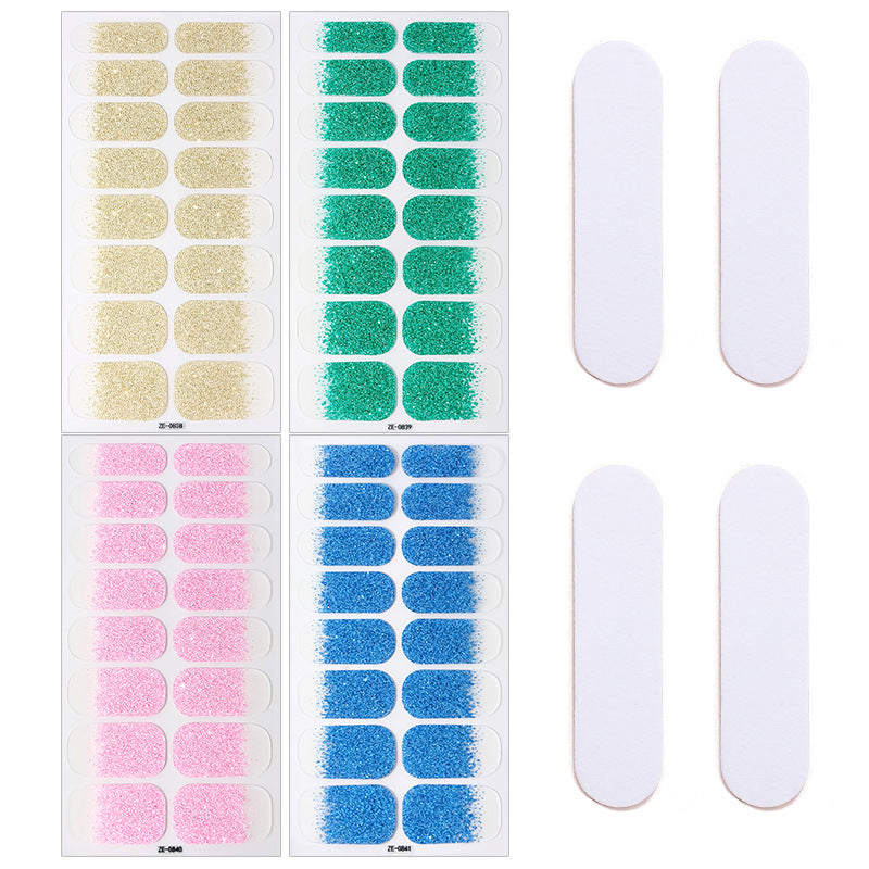 Sparkling Ombre Nail Art Wraps