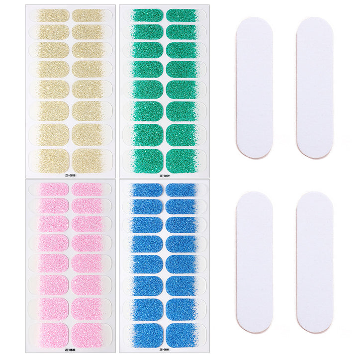 Sparkling Ombre Nail Art Wraps