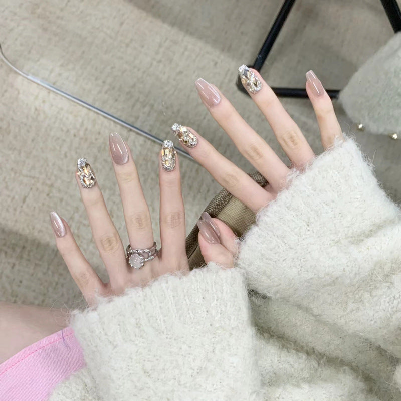 Luxury Rhinestone-Embellished Press-On Nail Set Kalsten