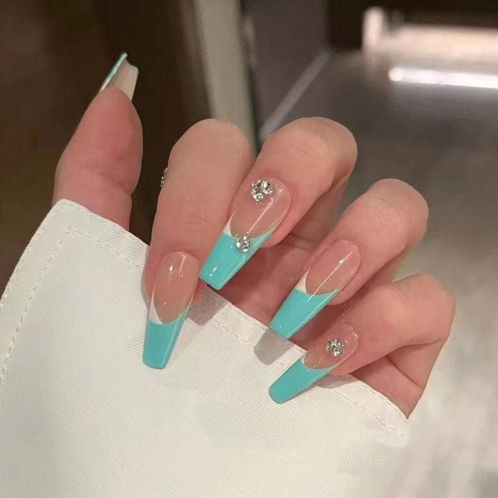 Artificial nail tips with glitter accents and elegant design Kalsten