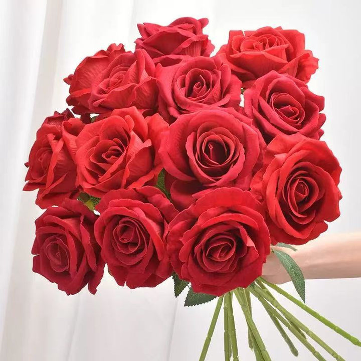 Realistic Silk Rose Decoration