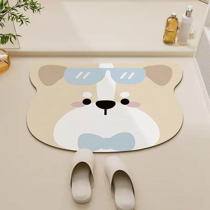 Cute Animal-Themed Bathroom Mat