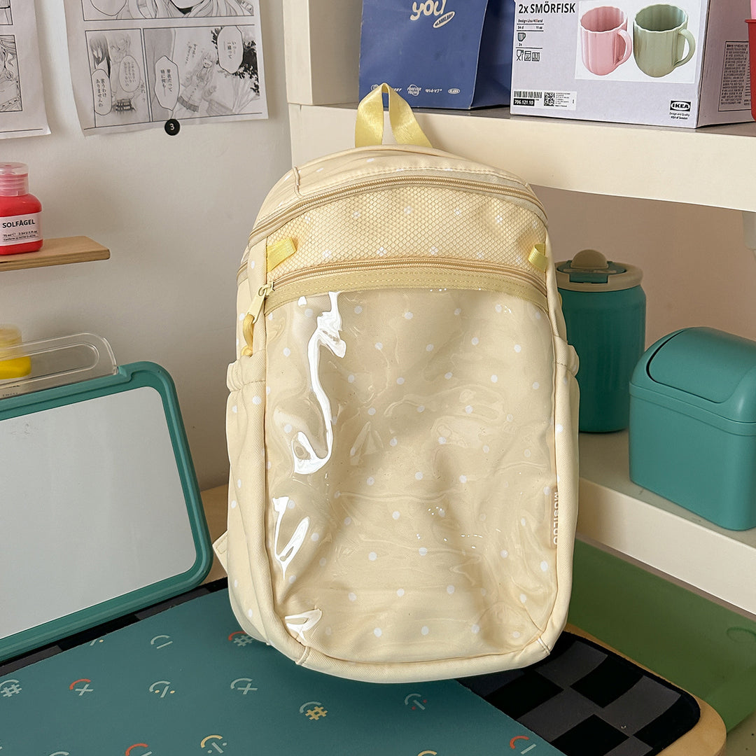 Transparent Dot-Patterned Backpack Kalsten