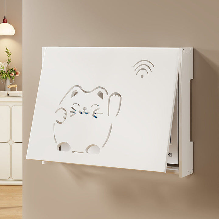 Ventilated Hinged Wall-Mounted Electrical Panel Concealment Cover