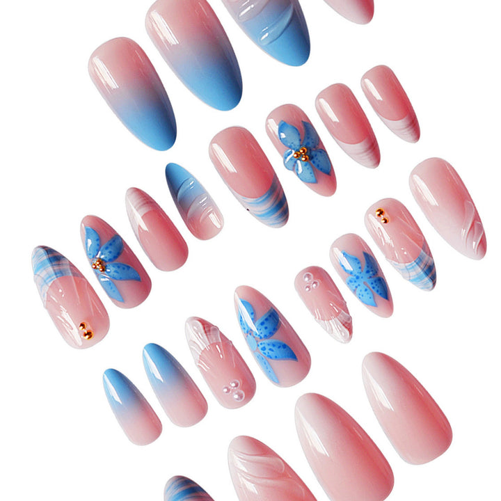 Artistic Shell-Inspired Acrylic Nail Enhancements Kalsten