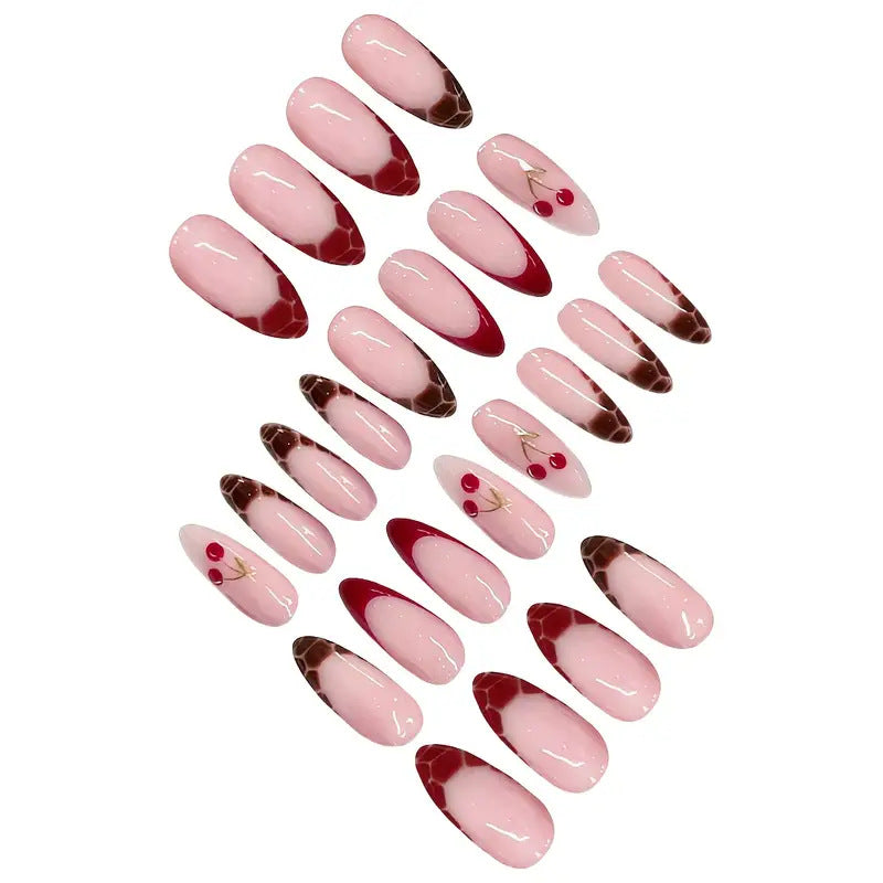 Artistic Dessert-Inspired Acrylic Nail Set Kalsten