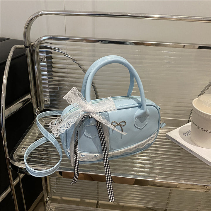 Elegant Lace-Trimmed Bow Handbag Kalsten