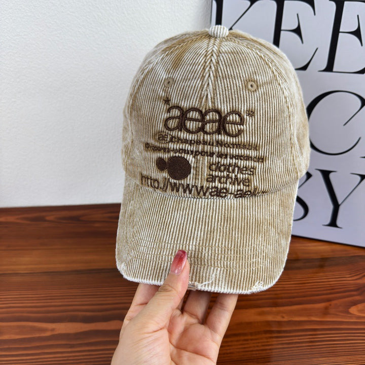 Women's Distressed Corduroy Baseball Cap Kalsten
