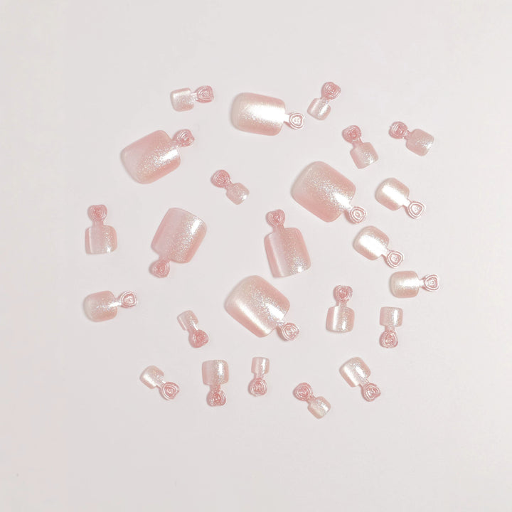 Premium Glittering Faux Gel Press-On Toes Kalsten