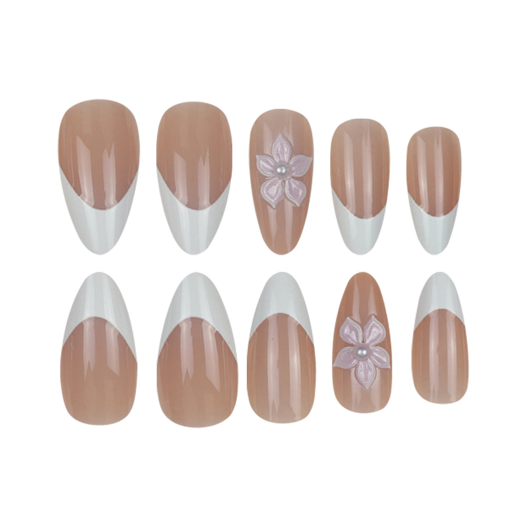Decorative Floral Accent Press-On Nails Kalsten