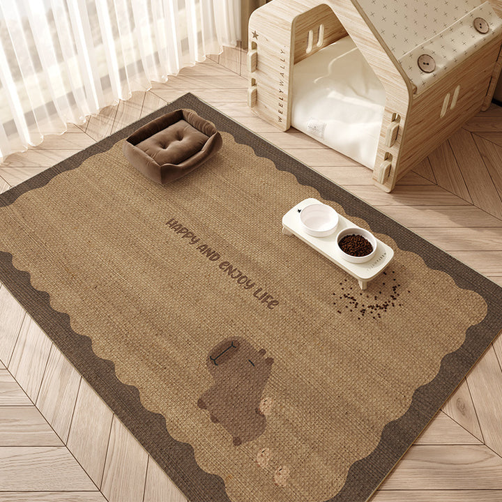 Cat-Themed Pet Feeding Mat