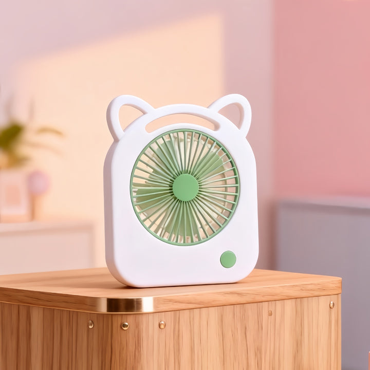 Ladies Portable Table Fan in Charming Cat Design Kalsten