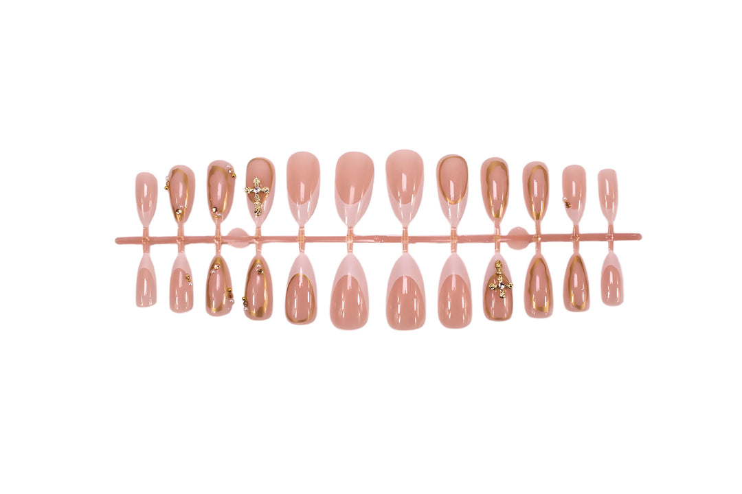 Acrylic nail set with luxurious glitter and elegant shapes Kalsten