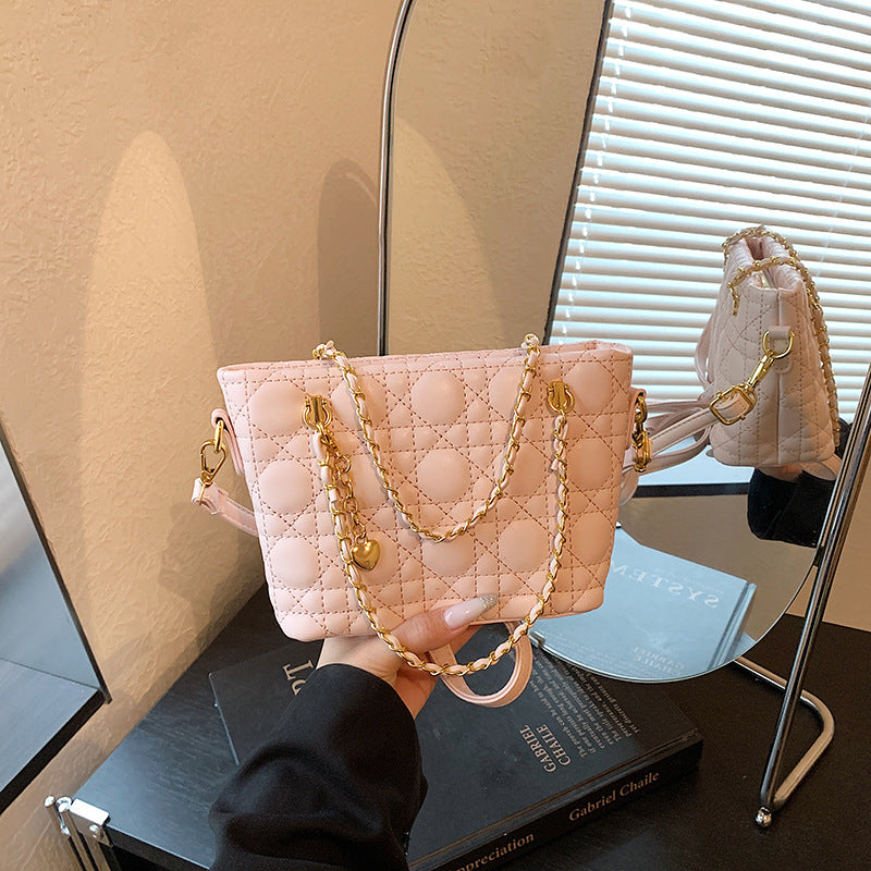 Quilted Chain Handle Handbag