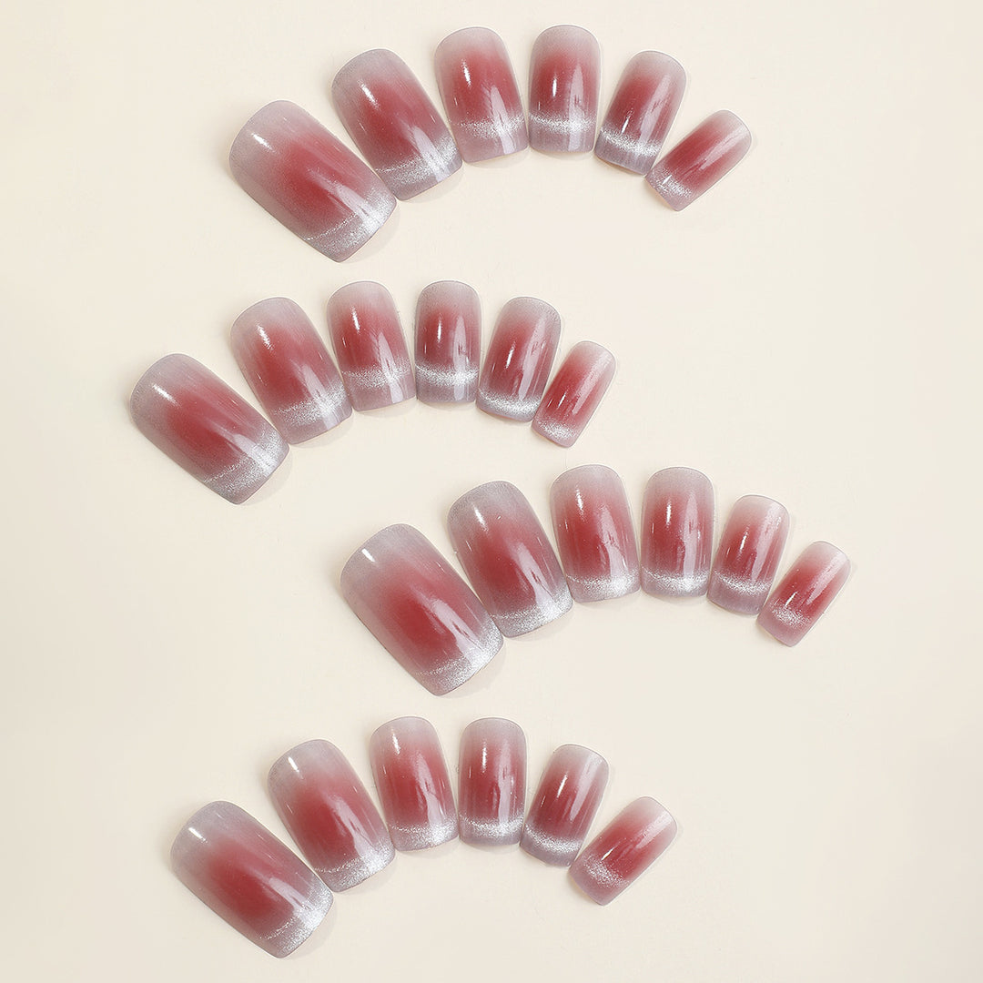 Artificial nail set with elegant ombre effect and care accessories Kalsten
