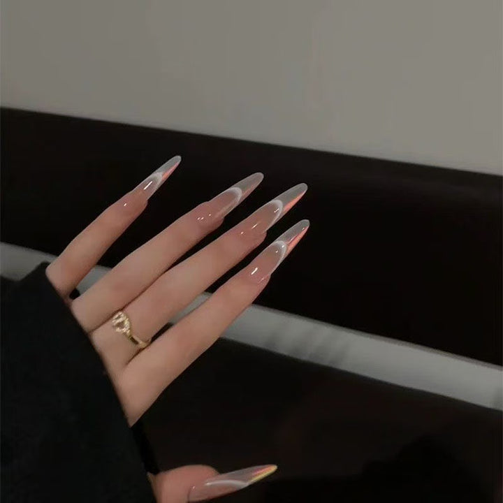 Glossy Stiletto Nail Extensions