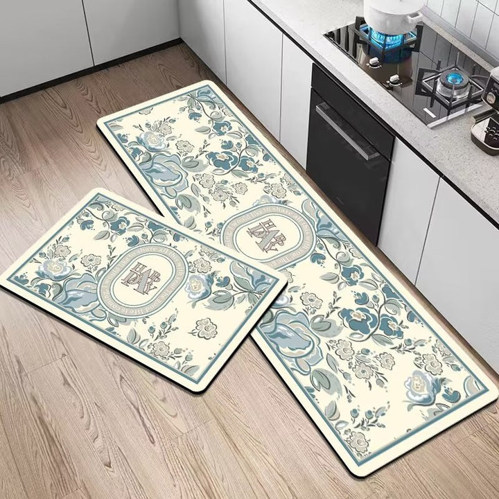Artistic Floral Kitchen Mat Set