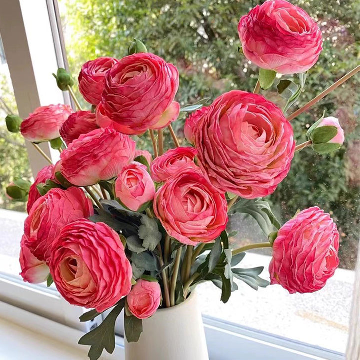 Lifelike Ranunculus Flower Arrangement