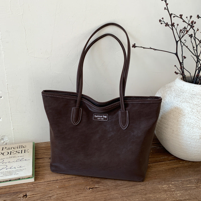 Elegant Faux Leather Tote Bag Kalsten