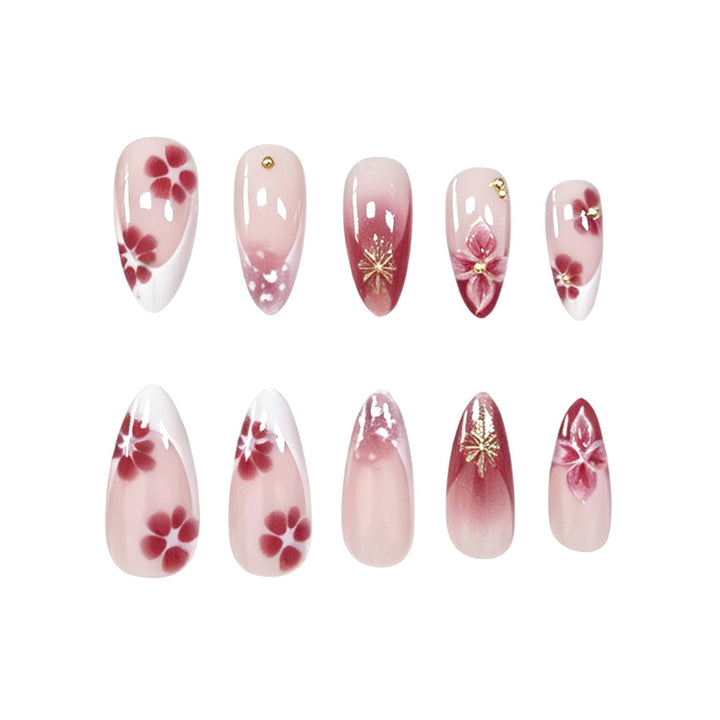 Artistic Floral Acrylic Nail Extensions Kalsten 1789915666