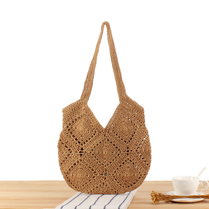 Hand-knotted tote bag with unique pattern Kalsten
