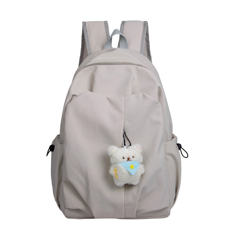 Backpack with High-Quality Craftsmanship and Cute Teddy Pendant Kalsten