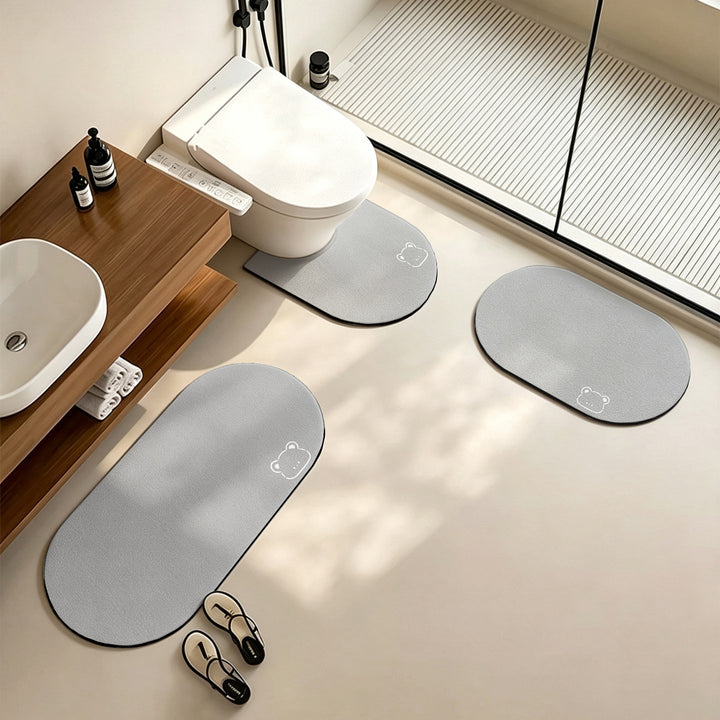 Cute Cartoon-Themed Bathroom Mat Set