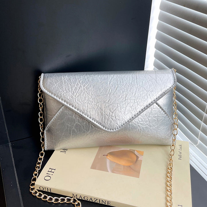 Elegant Chain-Detail Crossbody Clutch