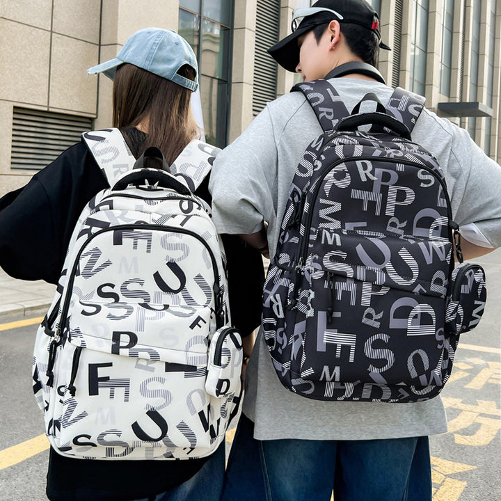Stylish Letter-Printed Backpack Kalsten