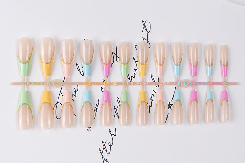 Long Artistic Press-On Nails Kalsten