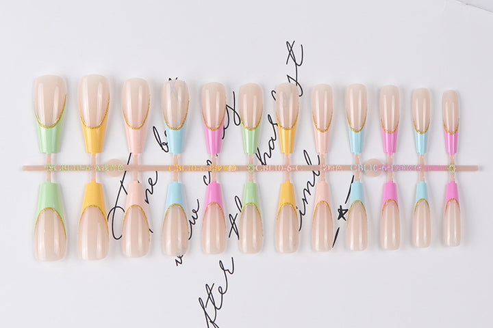 Long Artistic Press-On Nails Kalsten