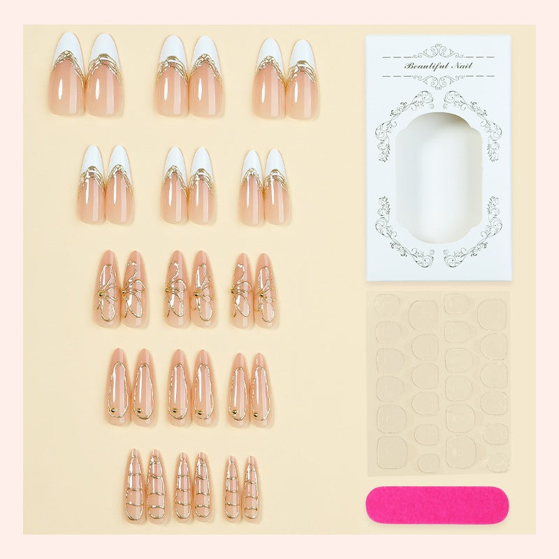 Nail art set with filigree gold accents Kalsten